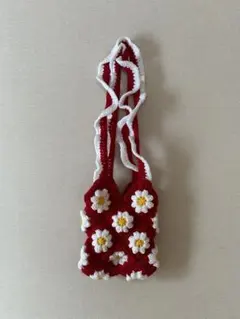 お花モチーフ グラニースクエア バッグ グラニーバッグ 編み物 かぎ針編み