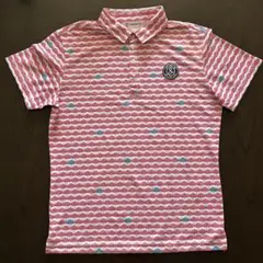 アンパスィ ポロシャツ 赤 レディース　 UV ストレッチ ゴルフシャツ　傘柄