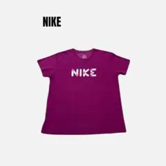 NIKE 紫 ボルドー ロゴ ポップ vintage Tee y2k 激レア