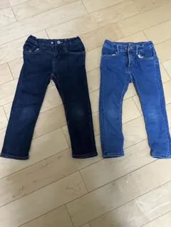 100cm ダークブルー・ライトブルー長ズボン