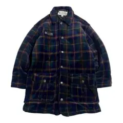 90's Columbia Plaid Fleece Coat USA製 M