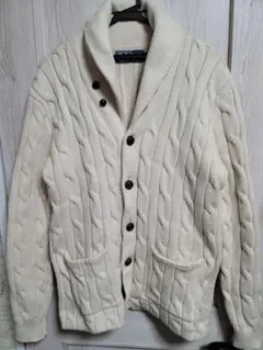 Polo by Ralph Lauren ケーブルニットカーディガン M