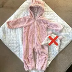 ミキハウス　防寒カバーオール　うさぎ