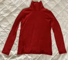 UNIQLO タートルネック 長袖 レッド M