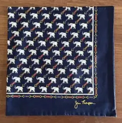 【新品・未使用】ジムトンプソン　ハンカチ　バンダナ　象　コットン