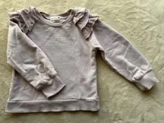 ブランシェス フリルスウェット トレーナー くすみパープル 100cm