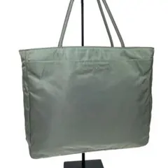 PRADA トートバッグ ナイロン 三角ロゴ カーキ