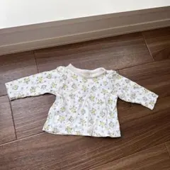 petit main 花柄コットン長袖Tシャツ　80cm