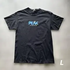 アメリカ古着半袖Tシャツ"PEAK"ブラック BLACK 黒 Lサイズ アメカジのサムネイル