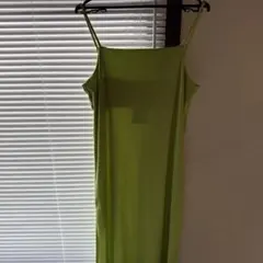 キャミワンピース ロングライムグリーン