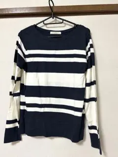 chocol raffine robe ボーダー長袖カットソー フリーサイズ