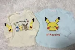 【新品】monpoke ピカチュウ 長袖Tシャツ カットソー2枚セット 80cmのサムネイル