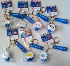 新品値下げ！】サンリオミャクミャクホワイトブルーキーホルダー 7種