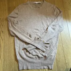 ZARA ベージュ ニット Lサイズ ボタン付き