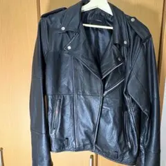 roshell ロシェル 本革 ダブルライダースジャケット レザー　ブラック