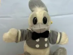 東京ディズニーランド　モノクロ　ドナルド　ぬいば　白黒　レトロ