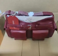 amlycity レイヤードデザインショルダーバッグ brownアンリーシティ
