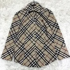 バーバリー　ロンドン　ノバチェック　長袖シャツ　ベージュ　XSサイズ