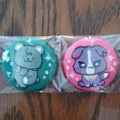 にじさんじ　IMPACT　刺繍缶バッジ　むらさきのこ　K.K.　2個セット