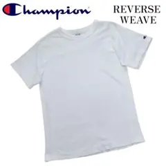 Champion　REVERSE WEAVE　無地Tシャツ　左腕マーク　ホワイト