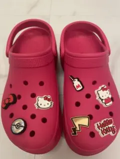 厚底 crocs クロックス ピンク