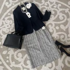 新品未使用☆B:MING by BEAMS ノーカラージャケットツイードスカート