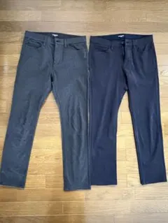 GLOBAL WORK スリムフィットパンツ 2色セット