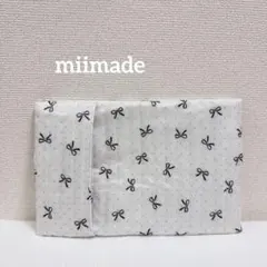 ハンドメイド ストライプキルト保冷・保温アイスノンカバー リボンのサムネイル