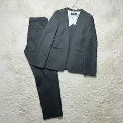 グリーンレーベルリラクシング スーツ セットアップ ノーカラー パンツ上下