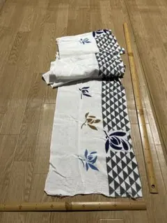 413 昭和レトロ　三角柄　木綿　生地　手芸　リメイク 手ぬぐい