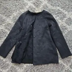 room903　フェイクムートン　リバーシブル　コート　黒