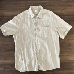 H&M リネン混 半袖シャツ ベージュ メンズのサムネイル
