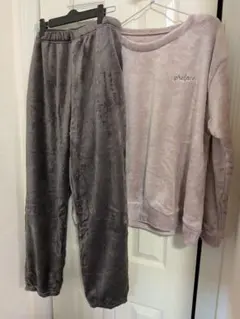 長袖 フリース ルームウェア 上下組 LL