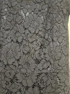 NATURAL BEAUTY BASIC花柄レース ノースリーブドレス ネイビー