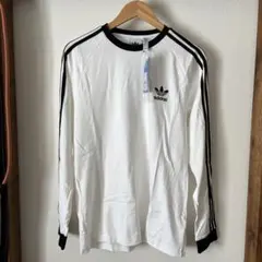 【新品】adidasアディダス クラシックススリーストライプ長袖 ロンT XL白