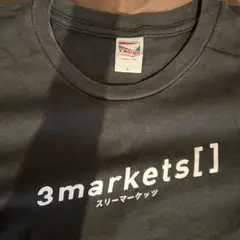 3markets［］ ロゴTシャツ ブラック Lサイズ スリーマーケッツ