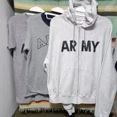 80s90s　ARMY　パーカー+ロンＴ+Ｔシャツ　セット販売　　ヴィンテージ