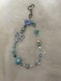 ハンドメイド ビーズストラップ