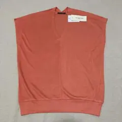 aquagarage アクアガレージ Vネックニットトップス コーラルLLタグ付