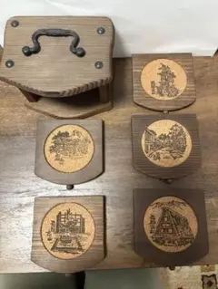 伝統工芸品　インテリア　飛騨高山　コルクコースターセット