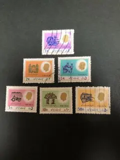 外国切手 チェコスロバキア 1974年 万国郵便連合100周年記念 6種セット