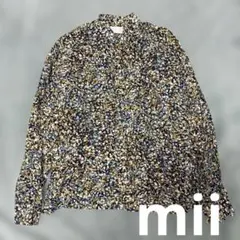 mii ミー 100% コットン ハンドメイド 長袖 シャツ 総柄 オーガニック