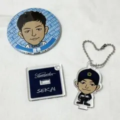 世界 FANTASTICS EXILE スタンドキーホルダー 缶バッチ