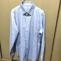 UNIQLOユニクロ スーパーノンアイロン スリムフィット シャツ ブルー