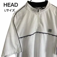HEAD シャツ テニスウェア ゴルフウェア 半袖 胸ロゴ  ホワイト L
