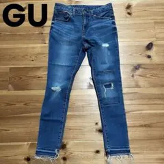 【お値下げ中❗️】【美品】GU/デニム/ダメージジーンズ/M