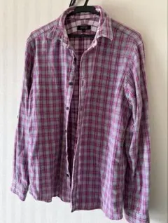 BURBERRY BLACK LABEL 長袖シャツ サイズ3 ピンク系チェック