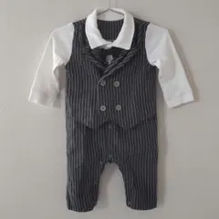 ベビー服　フォーマル　男の子 74cm セレモニースーツ ストライプ柄