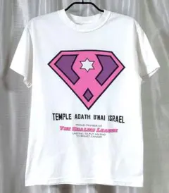 古着Tシャツ S GILDAN ピンクロゴ プリント ホワイト 半袖