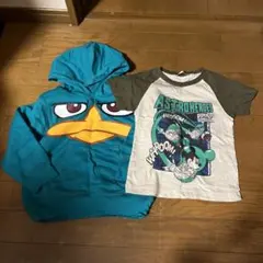 ディズニー　カモノハシ　ペリー　トップス　Tシャツ　長袖　パーカー　100のサムネイル